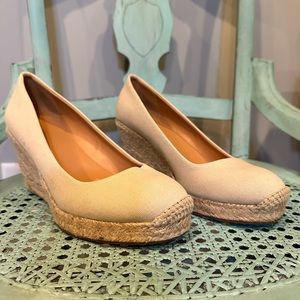 JCrew Seville espadrille wedges in canvas